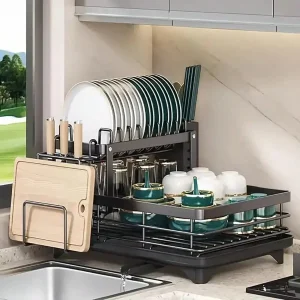 , Large Metal And Carbon Steel Cutlery Rack