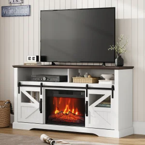 Farmhouse Electric Fireplace TV Stand