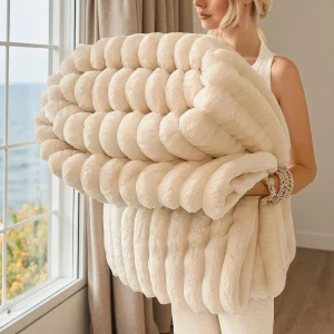 Soft Rabbit Fur Blanket