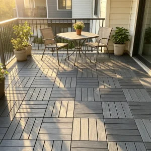 44-Piece Interlocking Plastic Outdoor Flooring.
